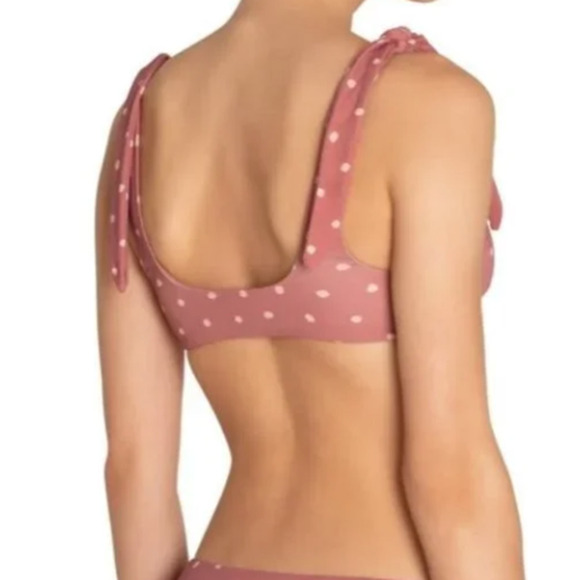 Eberjey Womens Dotty Noelle Bikini Top, M Rose, NWT - Picture 3 of 4
